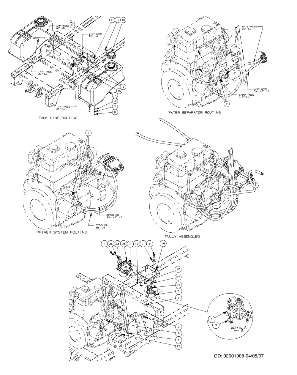 Fuel Tank Assembly Diagram and Parts List for M60-CT 53AL8CTX750-28-HP-3Cylinder-OHV Cub Cadet Lawn Tractor